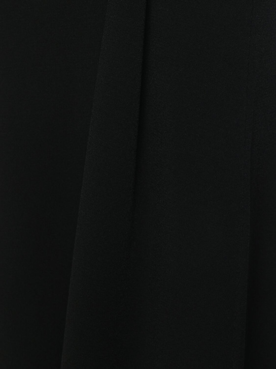 Khaite: Keran smooth viscose blend long dress - Black - women_4 | Luisa Via Roma