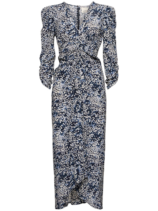 Isabel Marant: Albini印花弹力真丝迷笛连衣裙 - women_0 | Luisa Via Roma