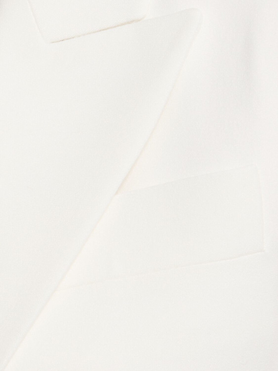McQueen: Viscose blend crepe one button blazer - Light Ivory - women_4 | Luisa Via Roma