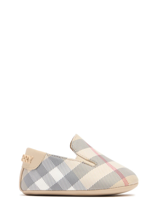 Burberry: Lauflernschuhe mit Karomuster - kids-boys_0 | Luisa Via Roma