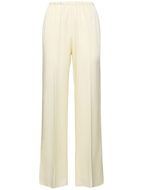 Forte_forte: Envers satin straight pants - women_0 | Luisa Via Roma
