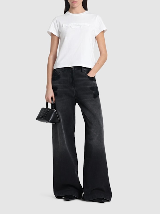 Alexander Wang: Distressed logo t-shirt - women_1 | Luisa Via Roma