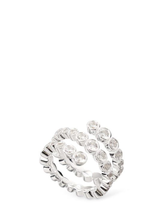 RAGBAG: Odette spiral crystal ring - Silver - women_0 | Luisa Via Roma