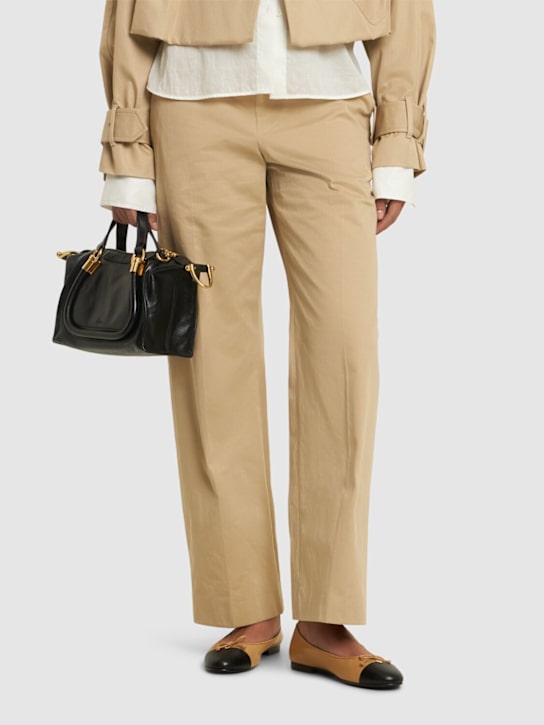 Tory Burch: 10mm Cap-toe leather ballerina flats - women_1 | Luisa Via Roma