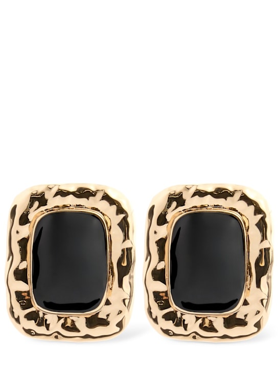 Self-portrait: Mottled stud earrings - women_0 | Luisa Via Roma