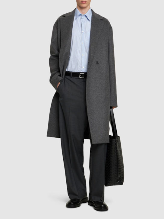 Valentino: Superfine wool straight pants - men_1 | Luisa Via Roma