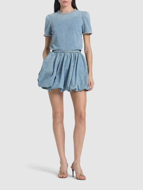 Zimmermann: Crush装饰牛仔上衣 - 蓝色 - women_1 | Luisa Via Roma