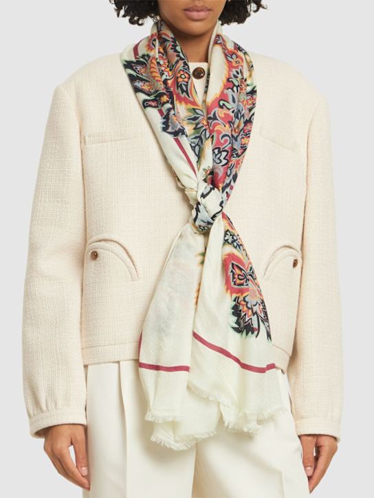 Etro: Printed modal & cashmere scarf - women_1 | Luisa Via Roma