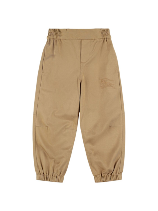Burberry: Pantaloni in misto cotone - kids-boys_0 | Luisa Via Roma
