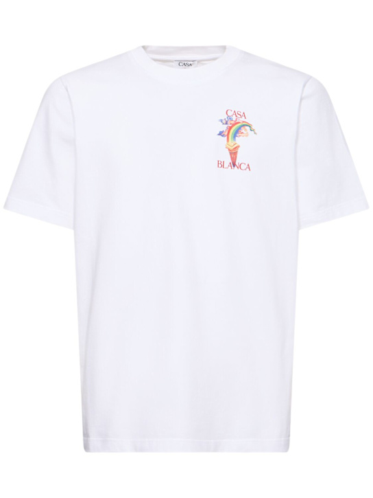 Casablanca: Nature Teacher printed t-shirt - White - men_0 | Luisa Via Roma