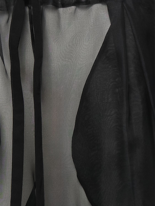 Khaite: Trenton stretch silk organza pants - Black - women_4 | Luisa Via Roma