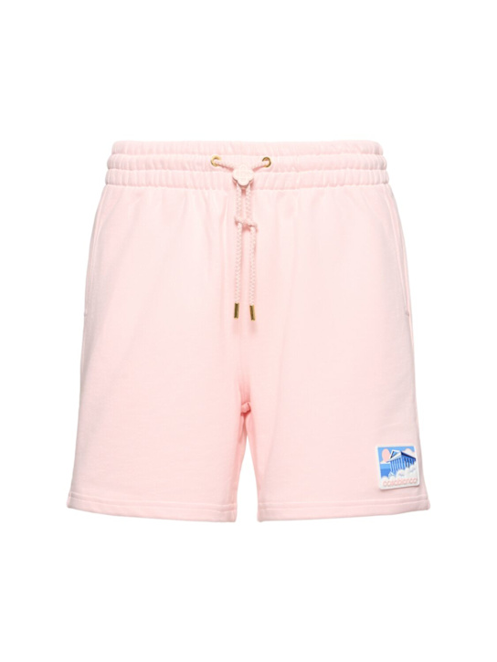 Casablanca: Greek Temple patch sweat shorts - men_0 | Luisa Via Roma