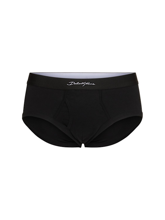 Dolce&Gabbana: Brando stretch cotton briefs - men_0 | Luisa Via Roma