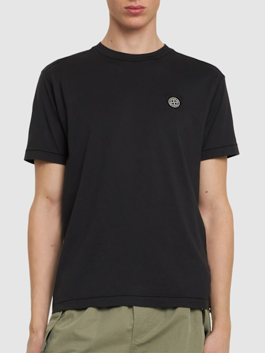 Logo cotton t-shirt - Stone Island - Men  | Luisaviaroma