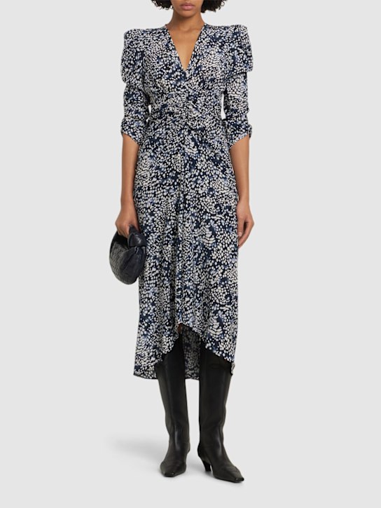 Isabel Marant: Albini印花弹力真丝迷笛连衣裙 - women_1 | Luisa Via Roma
