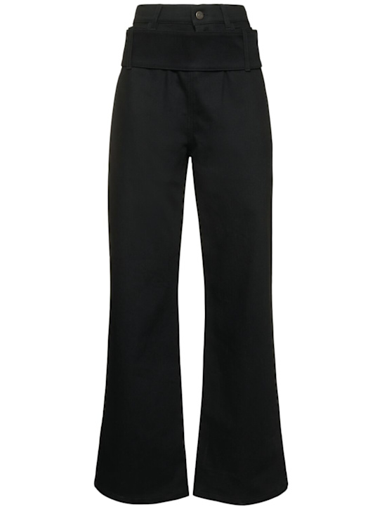 Courrèges: Double belt denim pants - women_0 | Luisa Via Roma