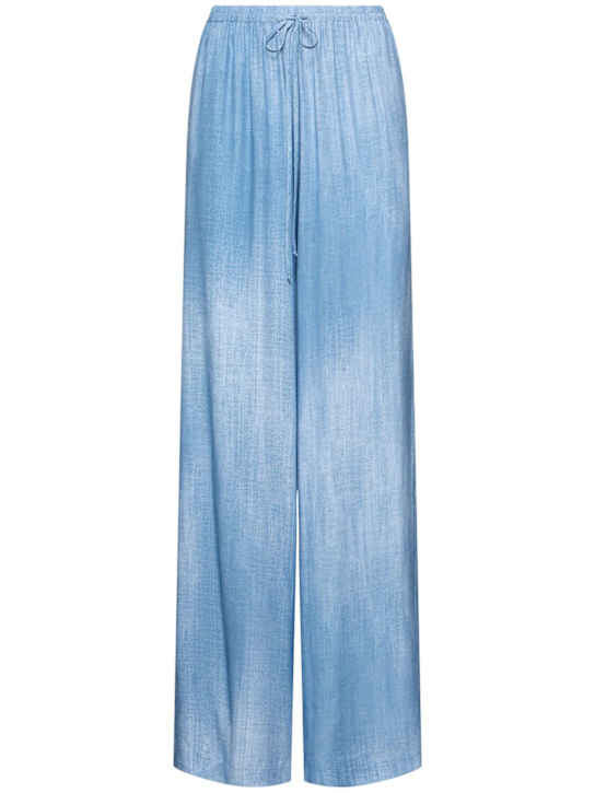 Viscose wide leg pants - Thumbnail 1