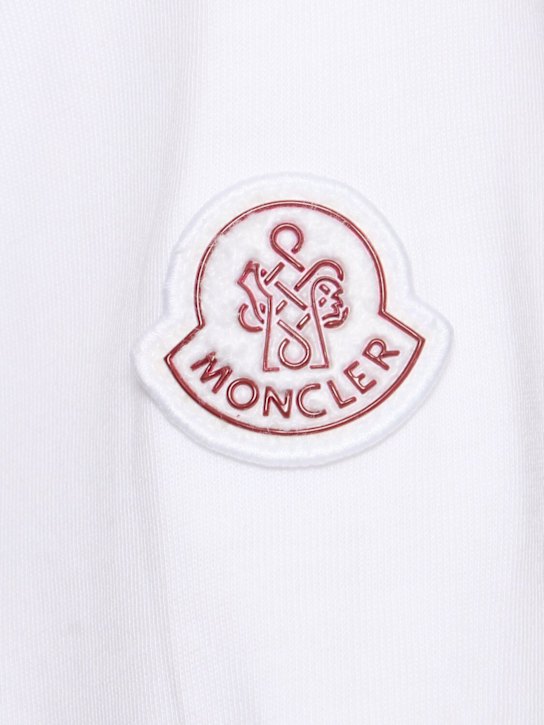 Moncler: CNY heavy cotton jersey t-shirt - White - men_4 | Luisa Via Roma