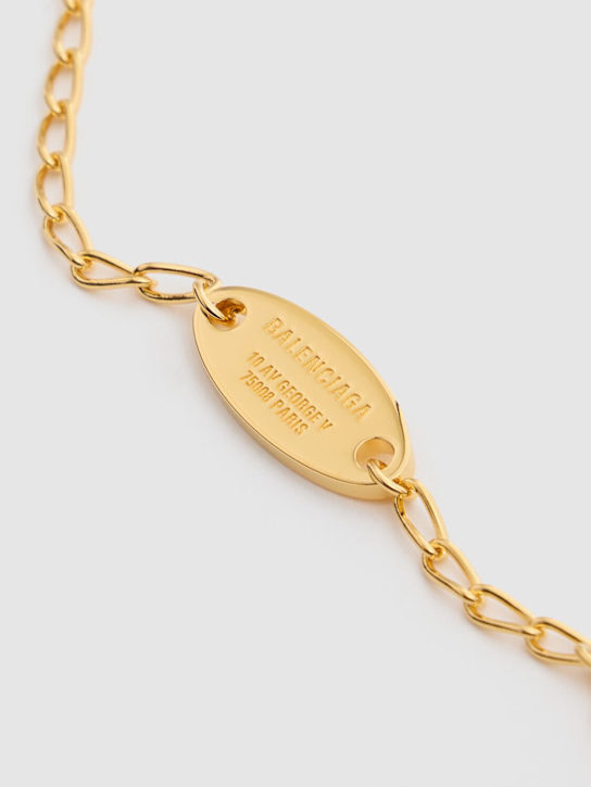 Balenciaga: Everyday brass bracelet - Shiny Gold - women_1 | Luisa Via Roma