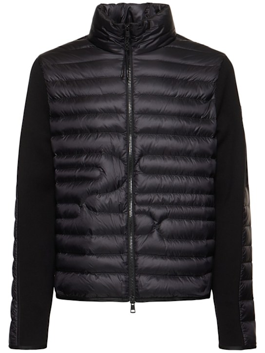 Moncler: CNY nylon & cotton down cardigan jacket - men_0 | Luisa Via Roma