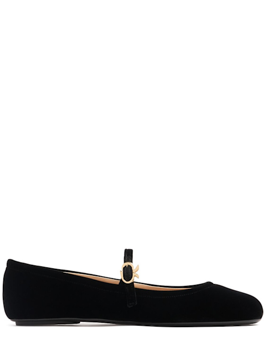 5mm Carla velvet ballerinas
