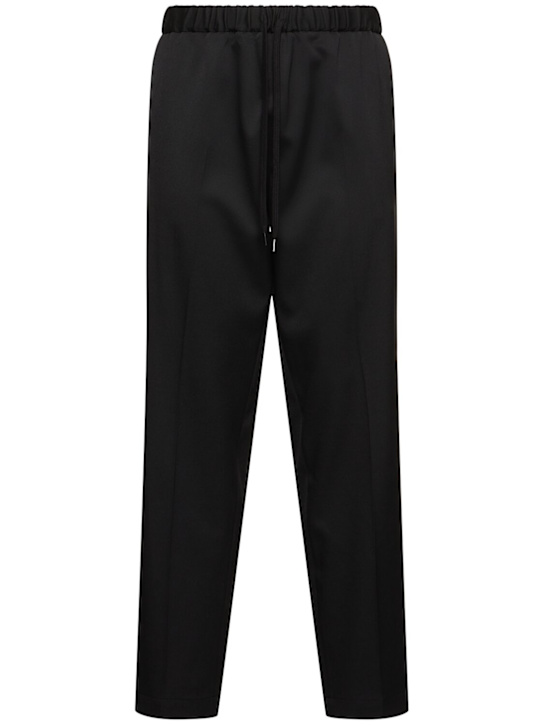 MM6 Maison Margiela: Tailored wool blend jogger pants - men_0 | Luisa Via Roma