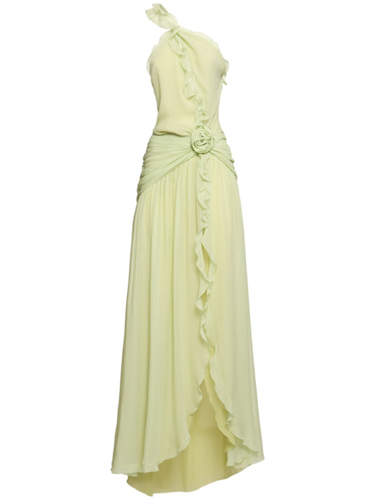 Blumarine: Silk organza dress w/ruffles - women_0 | Luisa Via Roma