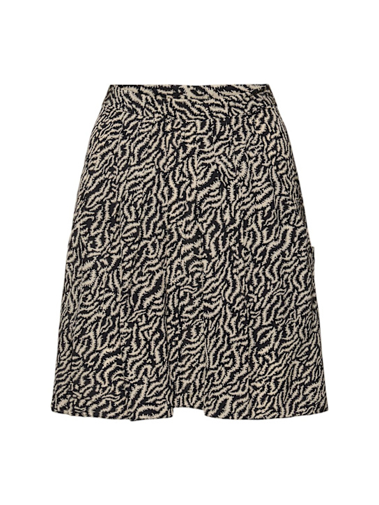 Violaine printed viscose mini skirt - Thumbnail 1