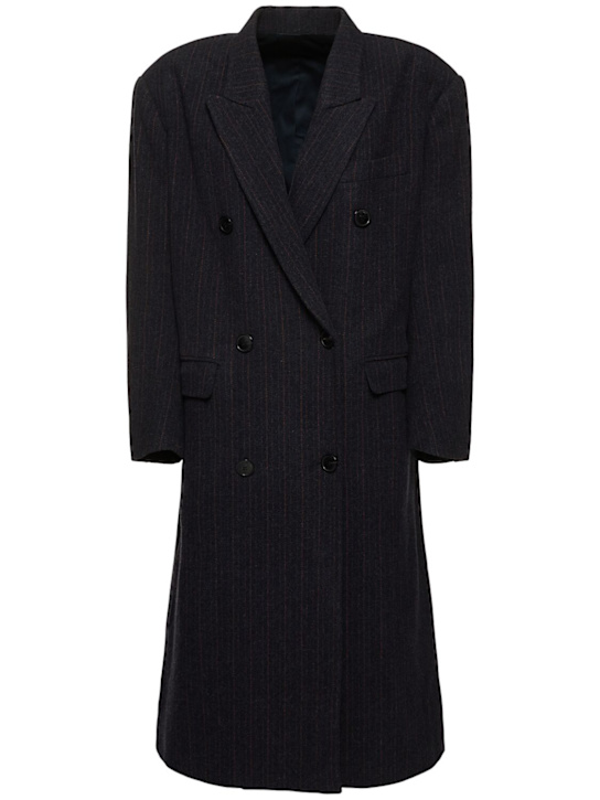Marant Etoile: Lexana double breast wool blend coat - women_0 | Luisa Via Roma