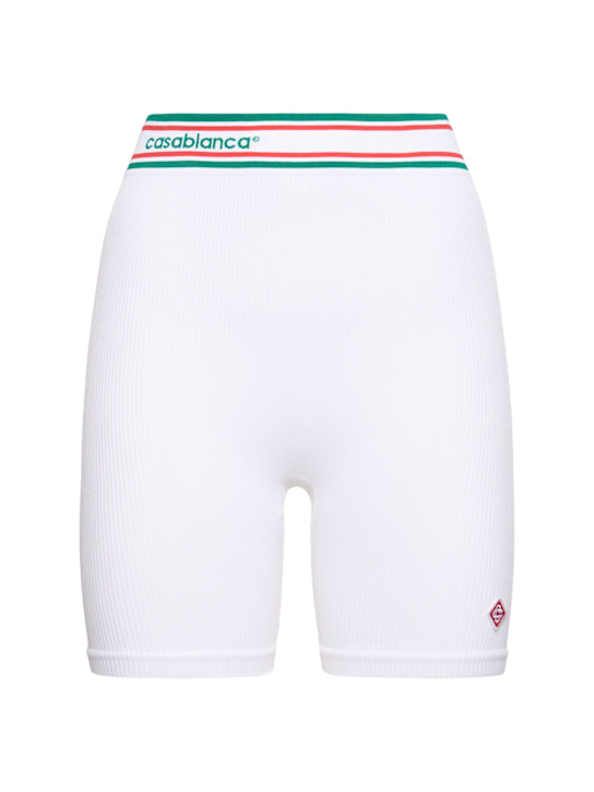 Casablanca: Sports tech logo shorts - women_0 | Luisa Via Roma