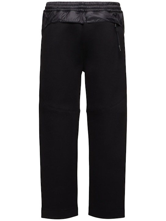 Moncler: CNY cotton blend sweatpants - Black - men_3 | Luisa Via Roma