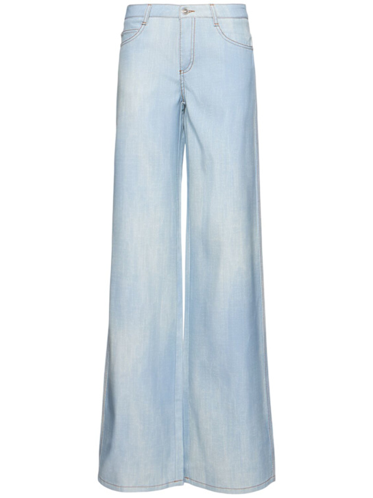 Viscose denim baggy pants - Thumbnail 1
