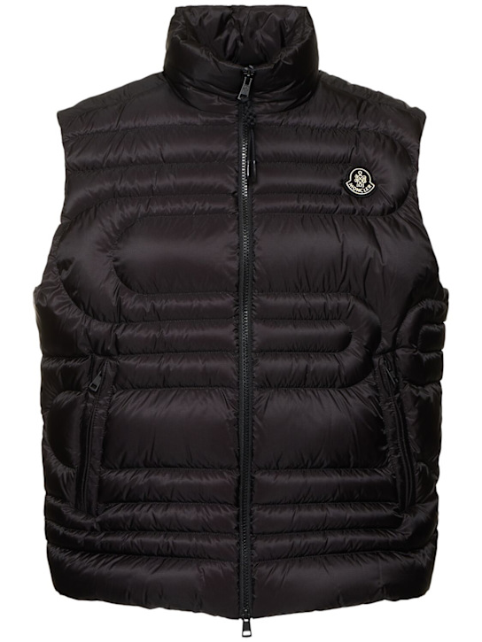 Moncler: Piumino smanicato CNY Emeishan in nylon - Nero - men_0 | Luisa Via Roma