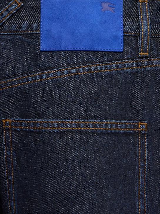 Burberry: Straight fit denim jeans - Indigo - men_4 | Luisa Via Roma