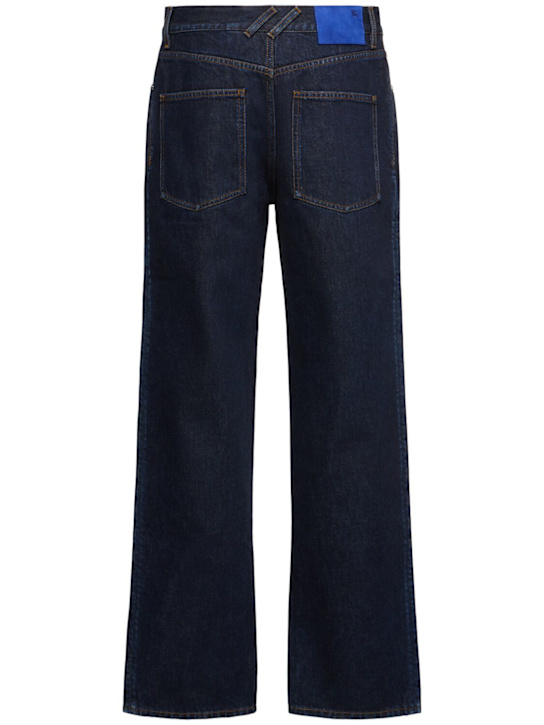 Burberry: Straight fit denim jeans - Indigo - men_3 | Luisa Via Roma