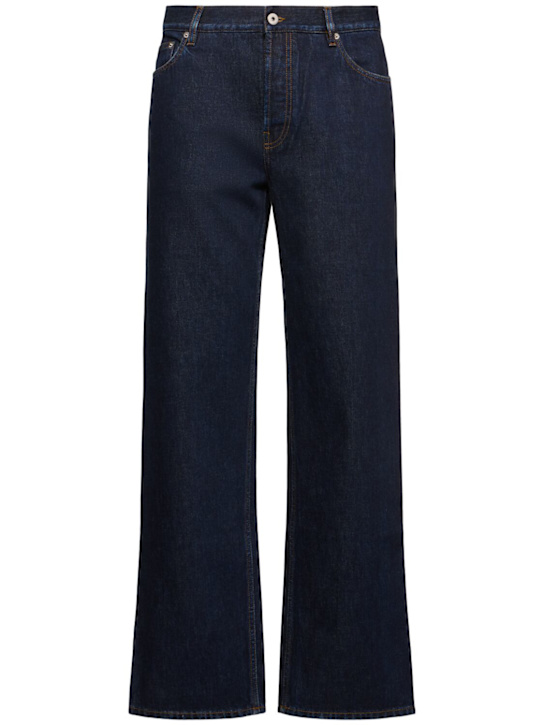 Burberry: Straight fit denim jeans - Indigo - men_0 | Luisa Via Roma