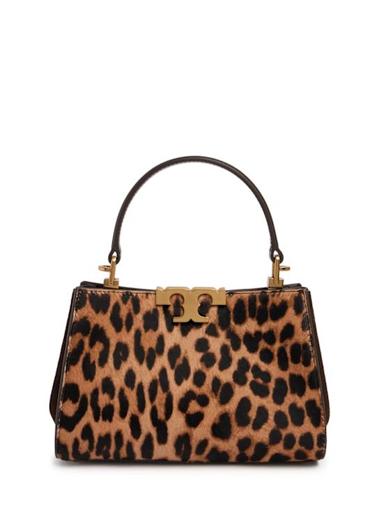 Tory Burch: Mini Eleanor pony skin satchel bag - women_0 | Luisa Via Roma