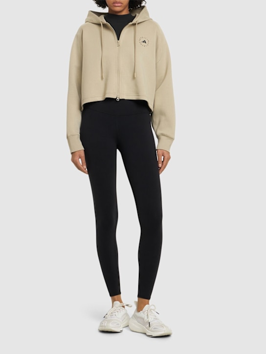 adidas By Stella McCartney: ASMC sportswear cropped hoodie - women_1 | Luisa Via Roma