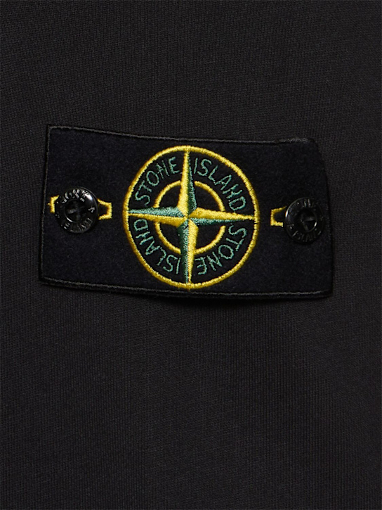 Stone Island: Cotton zip hoodie - men_4 | Luisa Via Roma