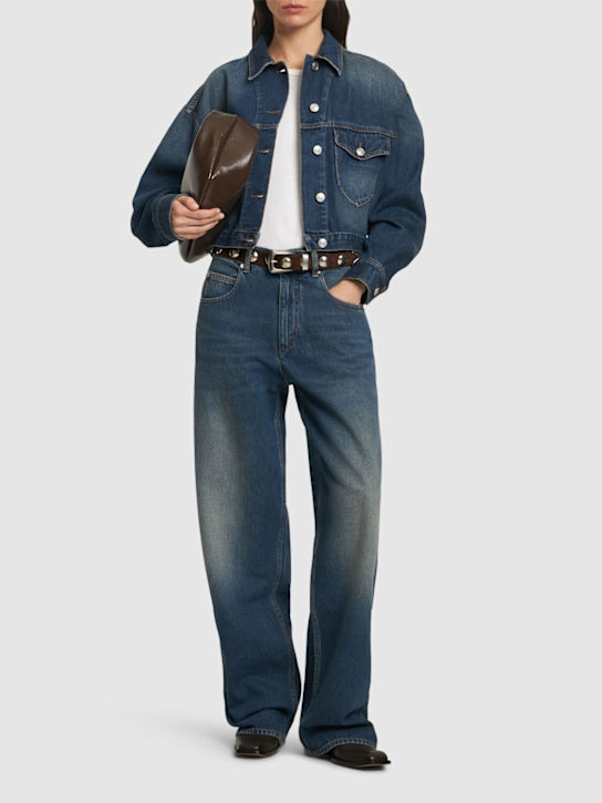 Joanny mid rise denim wide jeans - Thumbnail 2