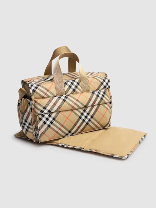Burberry: Borsa pannolini stampa check - kids-girls_1 | Luisa Via Roma