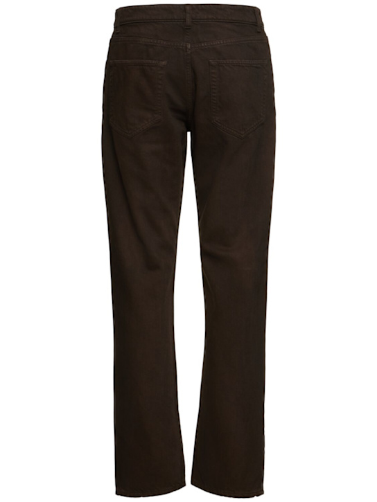 The Row: Carlisle cotton jeans - Brown - men_3 | Luisa Via Roma