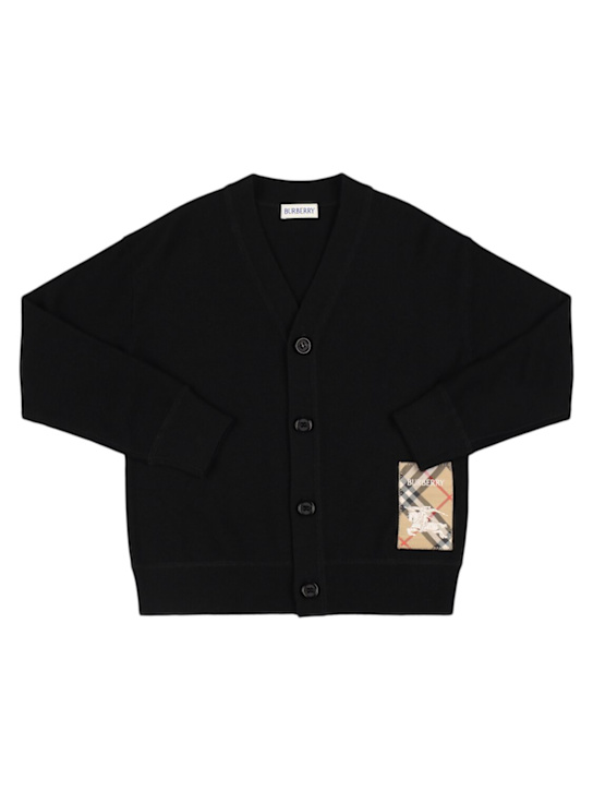 Burberry: Wool knit cardigan - kids-boys_0 | Luisa Via Roma