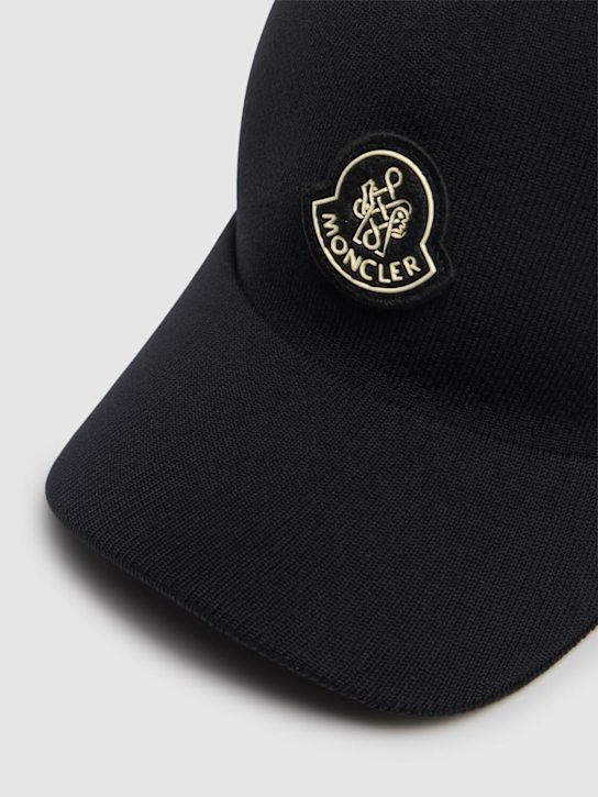 Moncler: CNY nylon baseball cap - Black - men_2 | Luisa Via Roma