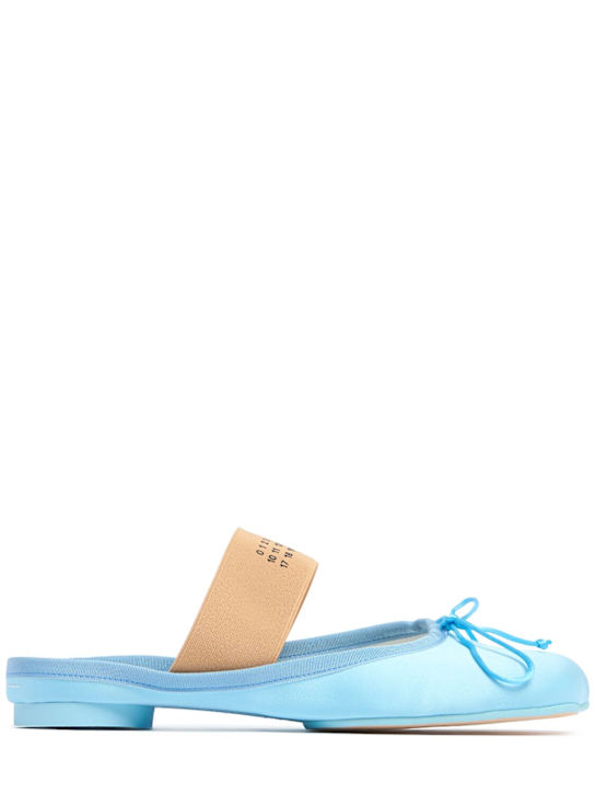 MM6 Maison Margiela: 5mm Ballet Shoes satin ballerina flats - women_0 | Luisa Via Roma
