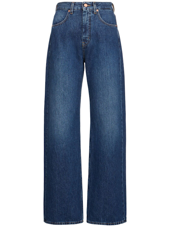 Bite Studios: Ease mid rise boyfriend jeans - Mid Blue - women_0 | Luisa Via Roma