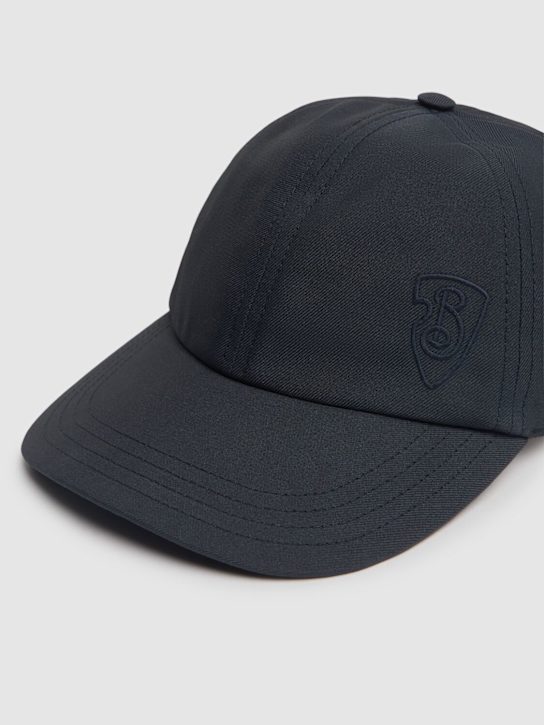 Burberry: Check detail baseball cap - Midnight - men_2 | Luisa Via Roma