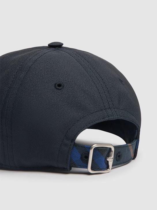 Burberry: Check detail baseball cap - Midnight - men_3 | Luisa Via Roma