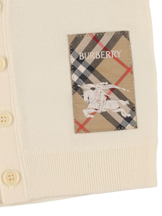 Burberry: Cardigan in maglia di lana - kids-girls_1 | Luisa Via Roma