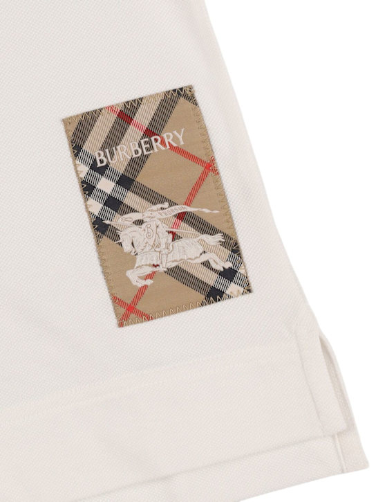 Burberry: Polo in jersey di cotone piqué - kids-boys_1 | Luisa Via Roma